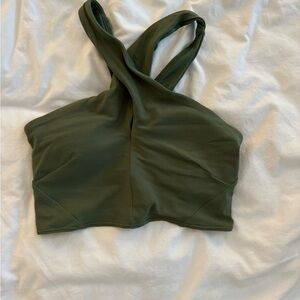 -LULULEMON Olive Align™ Keyhole Halter Tank Top